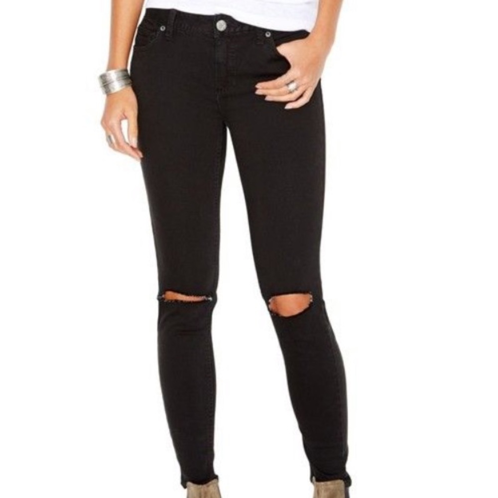 Free People ripped knee skinny jeans